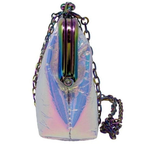 NWT Vivienne Westwood Archive Orb Double Frame Iridescent Pink Crossbody Purse - Picture 6 of 14